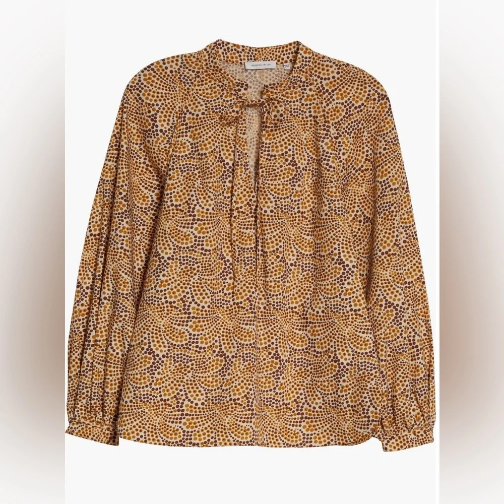 NWT Rebecca Taylor Floral Abstract Blouse - Picture 3 of 10